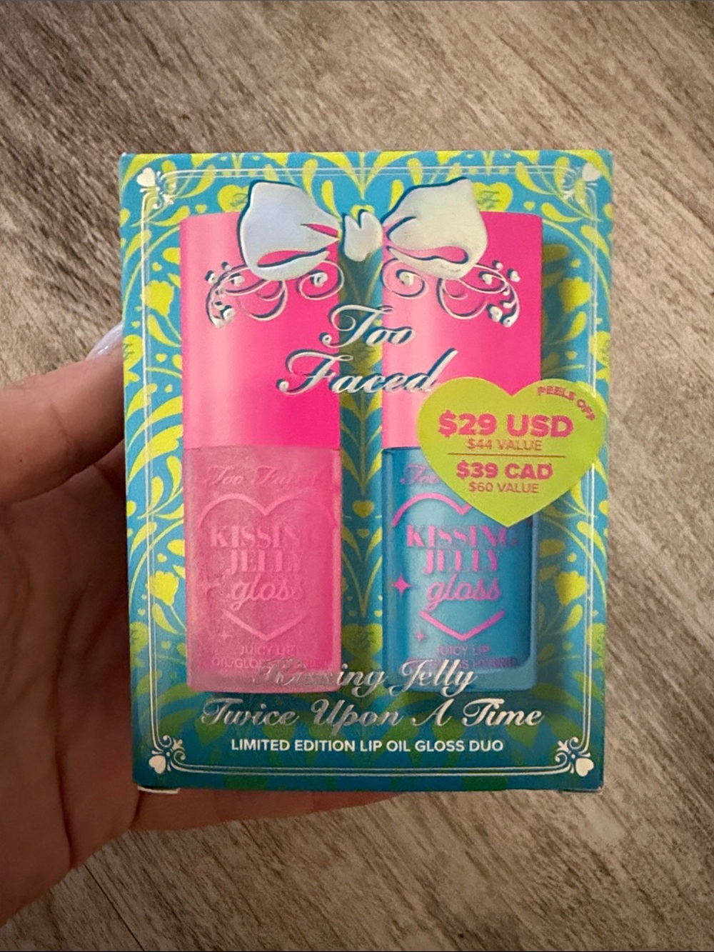 Too Faced Kissy Jelly Lip Gloss Duo — Pink & Blue Shades
